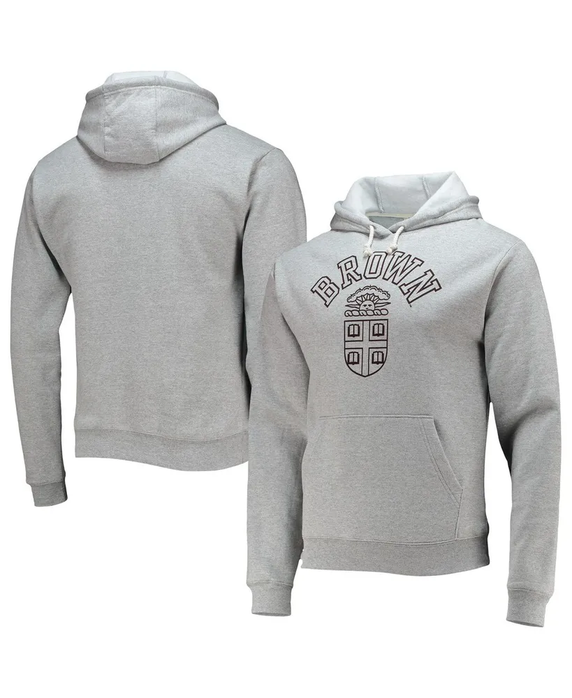 Men's League Collegiate Wear Heathered Gray Brown Bears Seal Neuvo Essential Fleece Pullover Hoodie