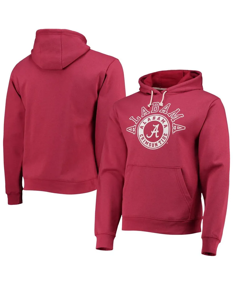 Men's League Collegiate Wear Crimson Alabama Crimson Tide Seal Neuvo Essential Fleece Pullover Hoodie