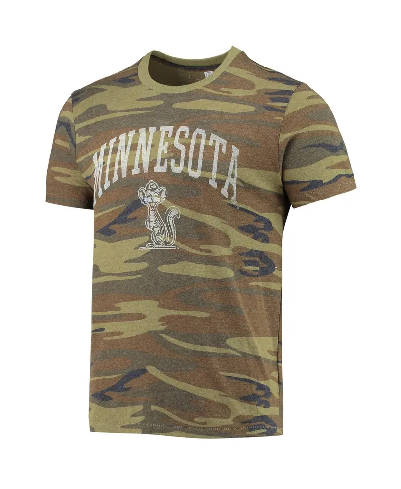 Men's Alternative Apparel Camo Minnesota Golden Gophers Arch Logo Tri-Blend T-shirt