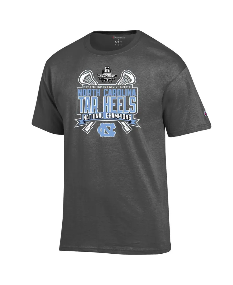 Men's Champion Heathered Gray North Carolina Tar Heels 2022 Ncaa Women's Lacrosse National Champions Locker Room T-shirt