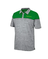 Men's Colosseum Heathered Gray, Green Oregon Ducks Birdie Polo Shirt