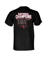 Men's Blue 84 Black Oklahoma Sooners 2022 Ncaa Softball Women's College World Series Champions Schedule T-shirt