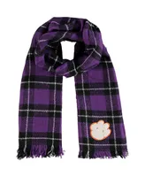 Women's Little Earth Clemson Tigers Plaid Blanket Scarf