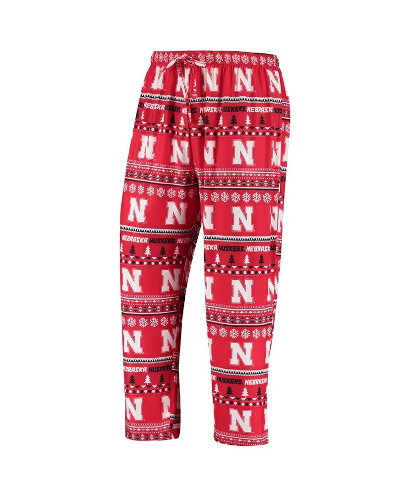 Men's Concepts Sport Scarlet Nebraska Huskers Ugly Sweater Knit Long Sleeve Top and Pant Set