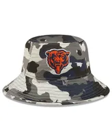 Men's New Era Camo Chicago Bears 2022 Nfl Training Camp Official Mascot Bucket Hat