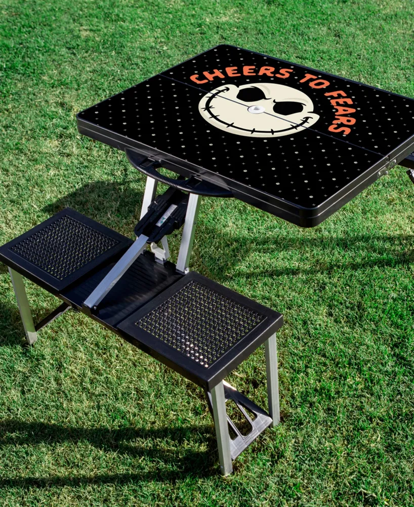 Nightmare Before Christmas Jack Picnic Table Portable Folding Table with Seats