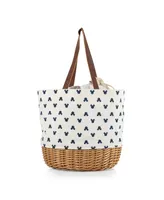 Mickey Mouse Silhouette Coronado Canvas and Willow Basket Tote