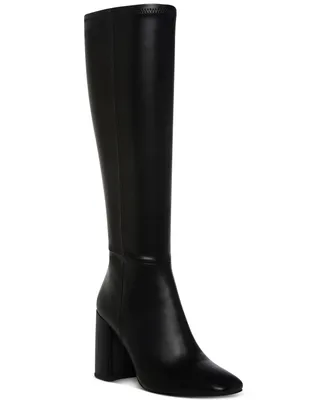 Madden Girl Women's Winslow Block-Heel Stretch Dress Boots