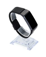 WITHit Black Stainless Steel Mesh Band designed for Fitbit Charge 3 & 4