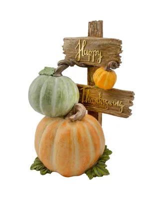 Pumpkin "Happy Thanksgiving" Table Top Sign, 12.5"