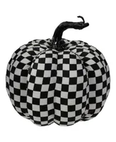 Plaid Fall Harvest Tabletop Pumpkin, 6.5"