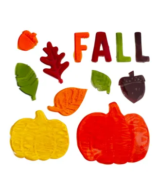 Fall Leaves and Pumpkins Thanksgiving Gel 9 Piece Window Clings Set