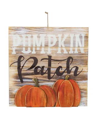 Pumpkin Patch Fall Harvest Wooden Wall Sign, 12"