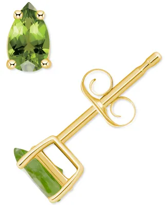 Peridot Pear Stud Earrings (1/2 ct. t.w.) 14k Gold