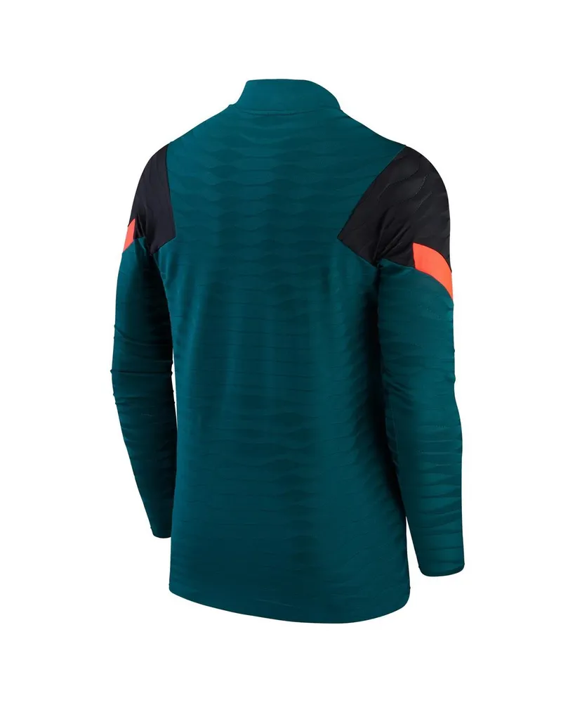 Men's Nike Green Liverpool Elite Drill Performance Quarter-Zip Top