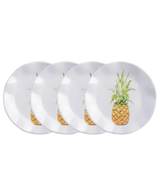 Q Squared Melamine Aloha 5.5" Canape Plates, Set of 4