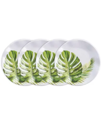 Q Squared Melamine Palm 5.5" Canape Plates, Set of 4