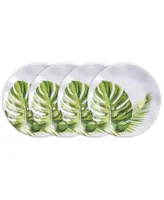 Q Squared Melamine Palm 5.5" Canape Plate Set/4