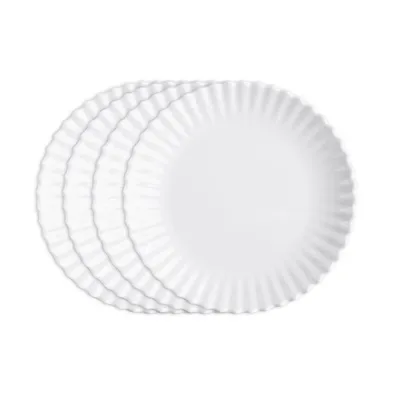 Q Squared Melamine Patio Luxe Lightweight 9" Salad Plates, Set of 4