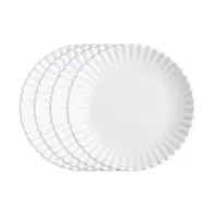 Q Squared Melamine Patio Luxe Lightweight 9" Salad Plate Set/4