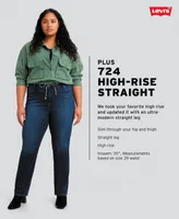 Levi's Trendy Plus 724 High-Rise Straight-Leg Jeans