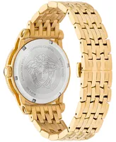 Versace Men's Swiss V-Palazzo Gold Ion Plated Stainless Steel Bracelet Watch 43mm