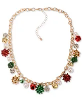 Holiday Lane Gold-Tone Garland Statement Necklace, 18" + 3" extender, Created for Macy's