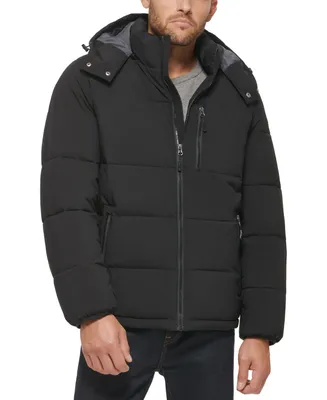Club Room Men's Stretch Hooded Puffer Jacket, Created for Macy's