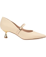 Journee Collection Women's Manza Pointed Toe Mary Jane Kitten Heel Pumps
