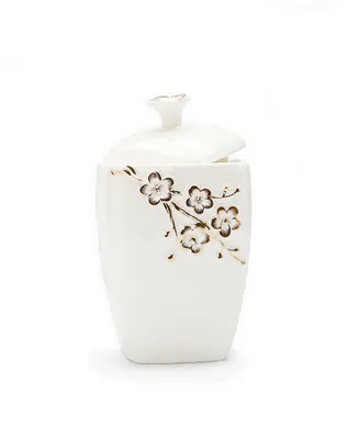 Classic Touch Sugar Bowl Floral Artwork