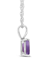 Amethyst (1-5/8 ct.t.w) Pendant Necklace in 14K White Gold