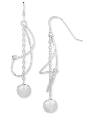 Giani Bernini Twisted Wire Ball Chain Drop Earrings in Sterling Silver, Created for Macy's