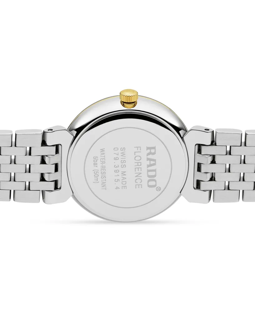 Rado Florence Men's Gold-Tone Stainless Steel Bracelet Watch 30mm