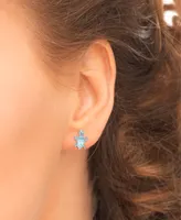 Blue Topaz Turtle Stud Earrings (1-1/8 ct t.w.) in Sterling Silver
