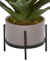 Nearly Natural 14" Agave Succulent in Decorative Planter