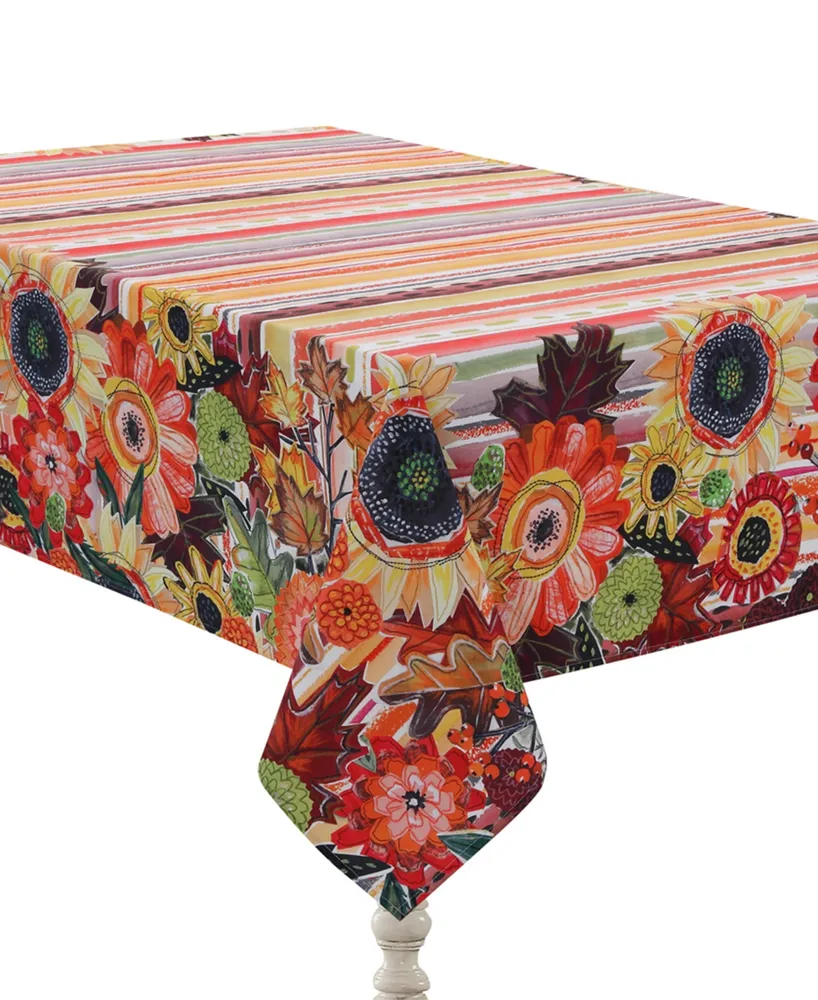 Laural Home Harvest Snippets Tablecloth, 70" x 120"