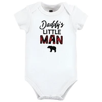 Hudson Baby Boys Cotton Bodysuits, Love Dad, 6-9 Months