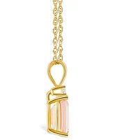 Morganite (2-7/8 ct. t.w.) and Diamond Accent Pendant Necklace 14K White Gold or