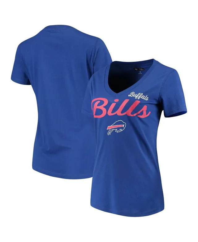 Women's Buffalo Bills G-III 4Her by Carl Banks Royal Post Season Long  Sleeve V-Neck T-Shirt