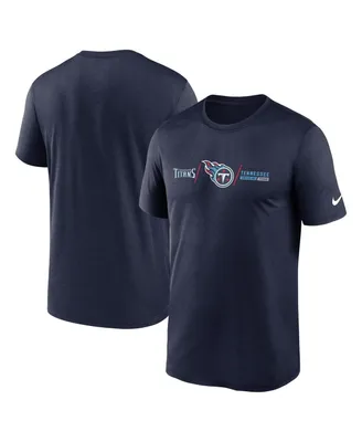 Men's Nike Navy Tennessee Titans Horizontal Lockup Legend T-shirt