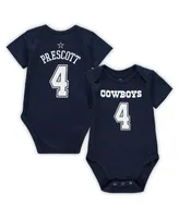 Infant Boys and Girls Dak Prescott Navy Dallas Cowboys Mainliner Player Name and Number Bodysuit