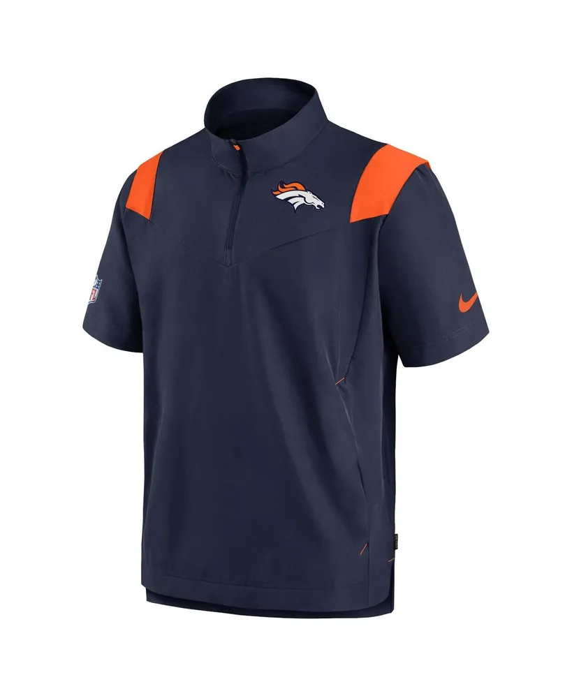 Men's Nike Navy Denver Broncos Coaches Chevron Lockup Pullover Top