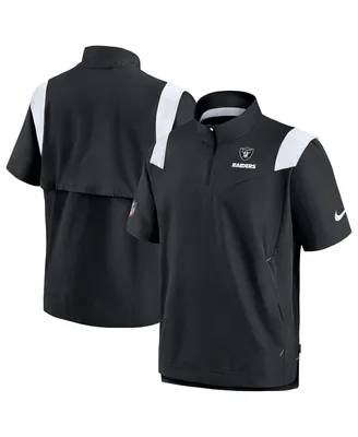 Men's Nike Black Las Vegas Raiders Coach Chevron Lockup Quarter-Zip Top