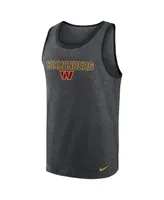 Men's Nike Heathered Charcoal Washington Commanders Tri-Blend Tank Top