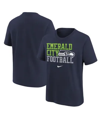 Big Boys Nike College Navy Seattle Seahawks Hometown Collection T-shirt