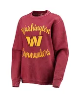 Women's G-iii 4Her by Carl Banks Burgundy Washington Commanders Comfy Cord Pullover Sweatshirt