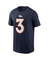 Men's Nike Russell Wilson Navy Denver Broncos Player Name & Number T-shirt