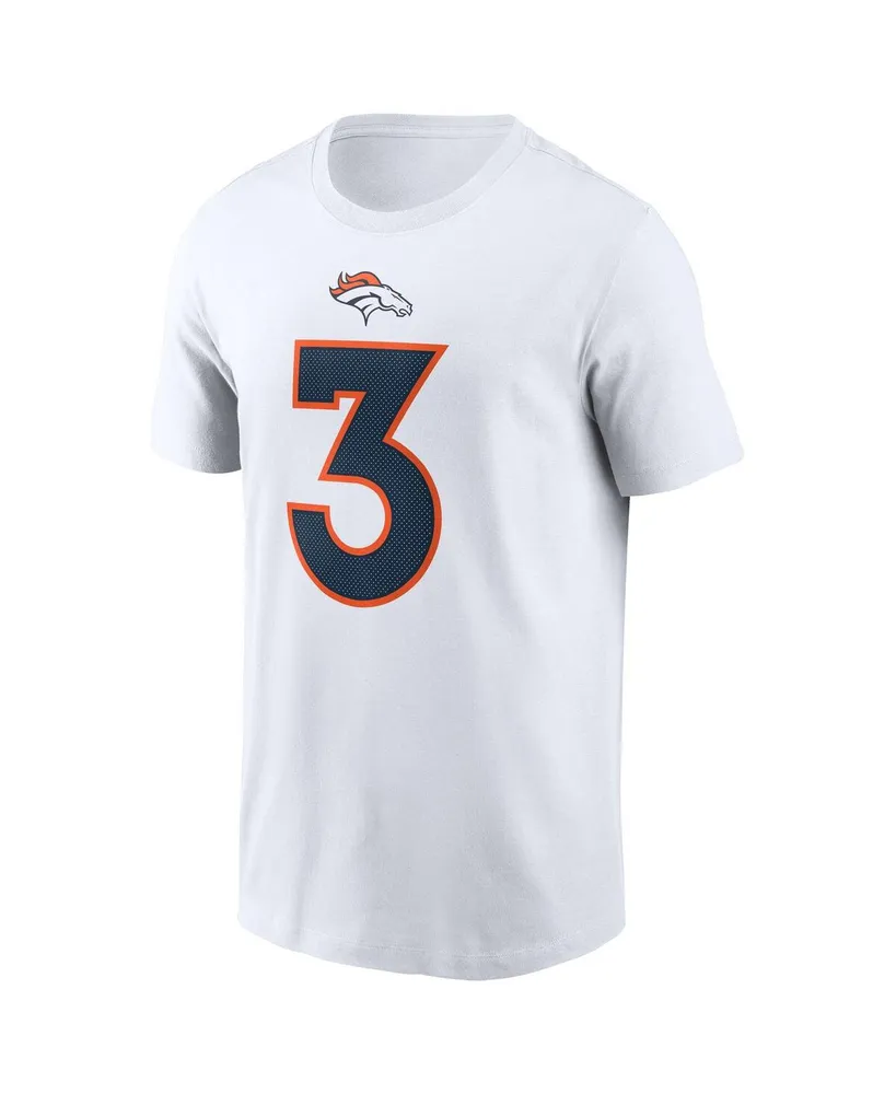 Men's Nike Russell Wilson White Denver Broncos Player Name & Number T-shirt