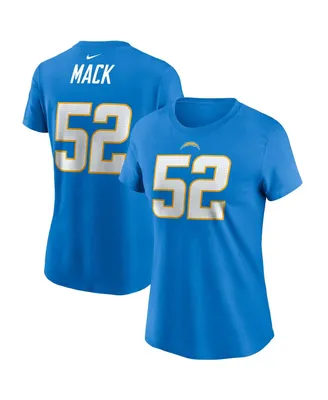 Women's Nike Khalil Mack Powder Blue Los Angeles Chargers Player Name & Number T-shirt