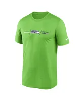 Men's Nike Neon Green Seattle Seahawks Horizontal Lockup Legend T-shirt